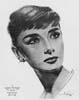 1953 (26th) Best Actress Volpe Sketch: Audrey Hepburn