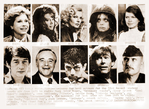 1980 Best Actor/Actress nominees