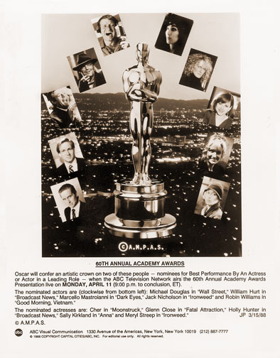 1987 Best Actor/Actress nominees
