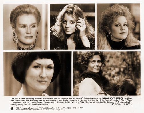 1988 Best Actress nominees