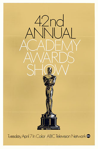 1969 (42nd) Academy Award Ceremony Poster