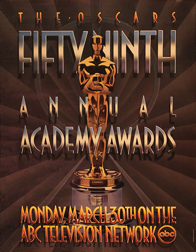 1986 (59th) Academy Award Ceremony Poster