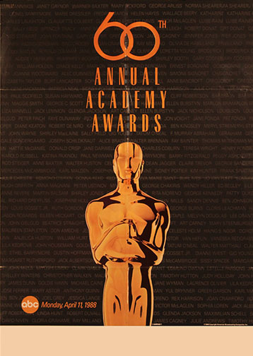 1987 (60th) Academy Award Ceremony Poster
