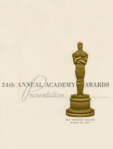1951 (24th) Academy Award Ceremony Program