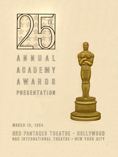 1952 (25th) Academy Award Ceremony Program