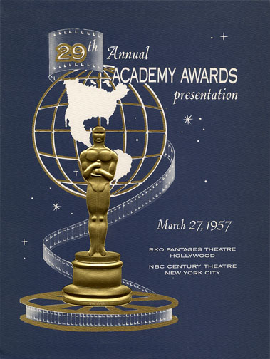 1956 (29th) Academy Award Ceremony Program