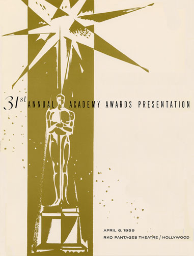 1958 (31st) Academy Award Ceremony Program