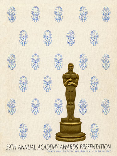 1966 (39th) Academy Award Ceremony Program